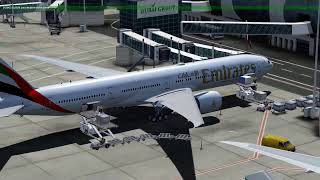 P3D45 Beautiful approach into OMDB  DUBAI  EMIRATES 777300ER  PMDG [upl. by Leuas352]