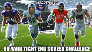 99 YARD TIGHT END SCREEN CHALLENGE NOAH FANT HOCKENSON DAWSON KNOX amp IRV Madden 20 Challenge [upl. by Atews559]