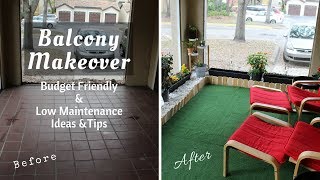 Balcony PatioGarden Makeover Tips amp Ideas  Budget Friendly amp Low Maintenance Ideas [upl. by Rawden]