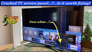 Cracked TV screen or panel  Is it worth fixing [upl. by Syman]