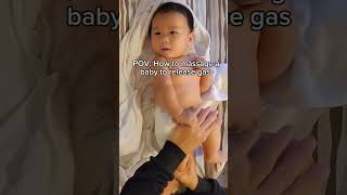 how to massage a baby to release gas foryou newborn baby babygas [upl. by Kamilah]