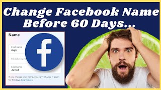 How to change my facebook profile name before 60 days 2024 [upl. by Rivy]