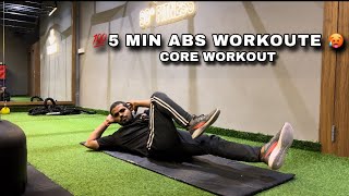 💯 5 MIN ABS WORKOUT🔥  gym workout in home [upl. by Aiz]