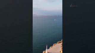 Nafplio’s walkway during the sunset Nafplio Greece dronevideo [upl. by Tnahs]