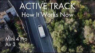 DJI Mini 4 Pro And Air 3  How ACTIVE TRACK Works after Several Updates [upl. by Llehsar174]