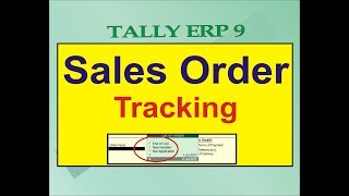 SALES ORDER TRACKING IN TALLY WITH PRECLOSE SALES ORDER  NICT COMPUTER [upl. by Ramyaj]