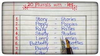 Plurals with ies Part1  Singular and Plural  Learn English [upl. by Eolcin]