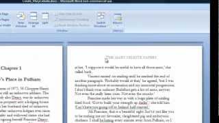 MS Word 2007  Adding Headers and Footers to a novel  Part 1 [upl. by Elletnohs942]