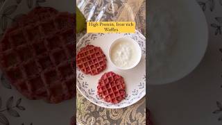 High Protein Paneer Beetroot Waffles  Snacks recipe  baby food ideas  baby meals  blw recipes [upl. by Crocker]