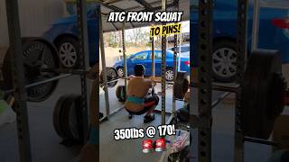 350lbs ATG Front Squat TO PINS 🔥 GODDAMN IM PSYCHED 😤😤😤 [upl. by Anahpos]