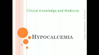 Hypocalcemia in Hindi  Definition Causes Signs and Symptom Investigations and Management [upl. by Byrne300]