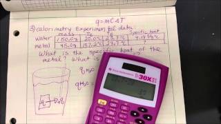 Calorimetry Lab example calculation [upl. by Germayne]