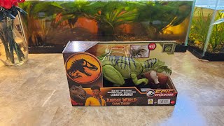 Mattel ​Jurassic World Chaos Theory Wild Roar Ceratosaurus Dinosaur Figure Unboxing and Review [upl. by Gabriel]