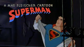 Max Fleischers Superman19411943  CLARK changes into SUPERMAN [upl. by Odnesor219]