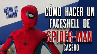 Cómo hacer un FACESHELL de SPIDERMAN Casero  DIY  Máscara de SpiderMan de Cartón [upl. by Otiragram]