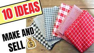 10 SEWING PROJECTS for Make AND SELL In 10 Minutes [upl. by Lorsung]