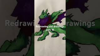 Redrawing old drawings part 16 redraw drawing redrawing dragon [upl. by Nicolis506]