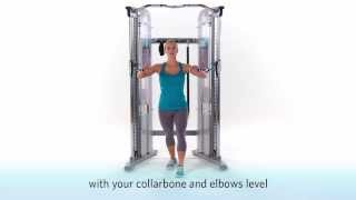 Precor Functional Training System Glide  Standing Chest Press Instruction [upl. by Theran203]