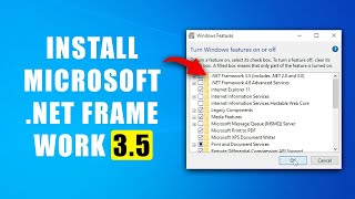 How to Install Microsoft NET Framework 35 in Windows 10 [upl. by Ajay461]