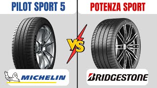 Bridgestone Potenza Sport vs Michelin Pilot Sport 5  Which One Is Better [upl. by Ramirol]