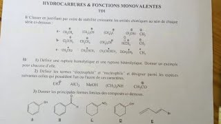 classer les entités par ordre de stabilité croissante TD1 Hydrocarbures et fonctions monovalentes S4 [upl. by Ynamrej]