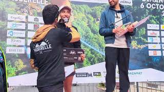 Podium masculin du 61 km trail de la passerelle 2024 [upl. by Hernando]