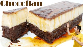 CHOCOFLAN🍫🍮😍 POSTRE DELICIOSO y FÁCIL🍫🍮😍PASTEL IMPOSIBLE Receta  574 [upl. by Novelia]