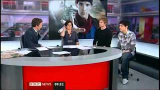 Bradley James And Colin Morgan Interview On BBC Breakfast [upl. by Anits767]