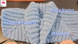 SchalKragen StrickJacke am Stück und RvO Anleitung [upl. by Eseilanna]