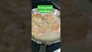 Beef escalope frying escalope follower asmr youtubeshorts fypシ゚viral shorts [upl. by Kra]