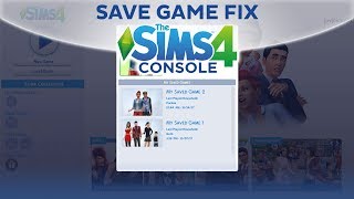 SAVE GAME FIX UPDATE  The Sims 4 Console PS4 Xbox One [upl. by Aibat]