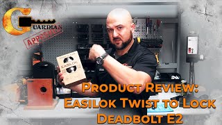 Easilok Twist To Lock Deadbolt E2  Mechanical Deadbolt Review [upl. by Cormick]