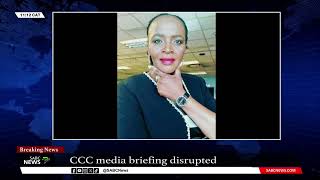 Zimbabwe Elections l Leader of CCC Nelson Chamisas press briefing disrupted Sophie Mokoena [upl. by Enelloc]