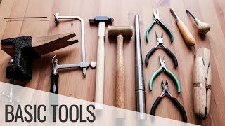 MOST BASIC SILVERSMITHING TOOLS How to make jewelry Metalsmithing for beginners [upl. by Flip]