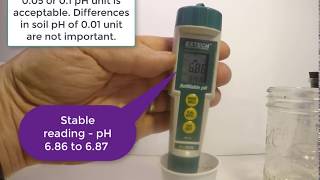 Soil pH measurement using a portable pH meter and pH indicator strips [upl. by Eiduam323]