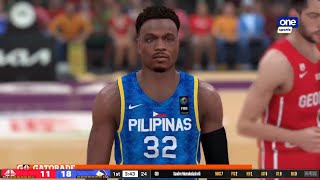 NBA 2K24 Live Simulation Gilas Pilipinas vs Georgia  FIBA Olympic Qualifying Tournament 2024 [upl. by Gnanmos581]