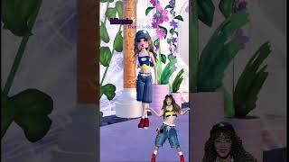 Recreating Kpop idols outfits in DTI Pt3 roblox dti shorts [upl. by Rafi]