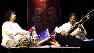 The Two Masters  Ustad Shahid Parvez Khan sitar and Ustad Zakir Hussain tabla live [upl. by Ilonka]