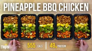 10 Ingredient High Protein Meal Prep Recipe  Pineapple BBQ Chicken [upl. by Arodoet375]