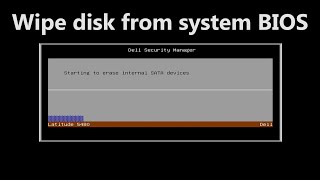 Wipe Disk from the system BIOS settings [upl. by Budding90]