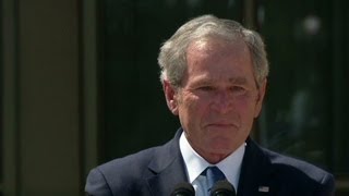 Presidential library leaves Bush tearyeyed [upl. by Melesa]