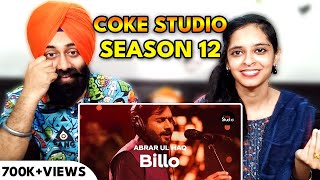 Indian Reaction on Coke Studio Season 12  Billo  Abrar Ul Haq  PunjabiReel TV [upl. by Holihs]