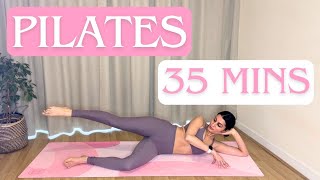 35 MIN PILATES  AT HOME PILATES WORKOUT  No Equipment Full Body Pilates Workout [upl. by Calvo137]