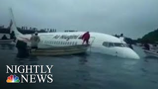 Airplane Makes Miracle Water Landing After Missing Runway In Micronesia  NBC Nightly News [upl. by Hars]