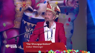 Der Sitzungspräsident quotVolker Weiningerquot  Düsseldorf Helau 2024 [upl. by Ahsim498]