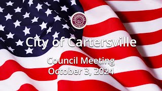 Cartersville City Council 10 3 24 [upl. by Kitrak]