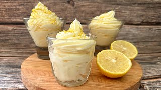 En minutos Postre cremoso de limón ¡Crema De Limón Sin Huevo sin harina sin gelatina y sin Horno [upl. by Phelan567]