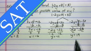 SAT  Absolute Value  Fundamentals [upl. by Yrome]