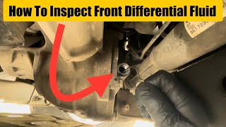 How To Check Inspect Front Differential Oil Nissan Frontier [upl. by Darrelle642]