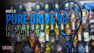 Babolat Pure Drive 98 Tennis Racquet Review  Tennis Express [upl. by Ailahs]